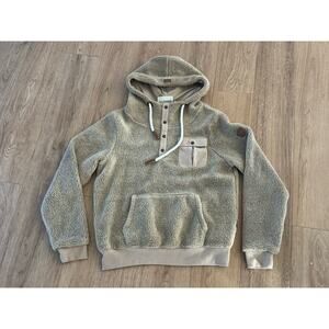 Wanakome Hamilton Sherpa Hoodie Sweatshirt Milk Coffee Tan Men’s Large